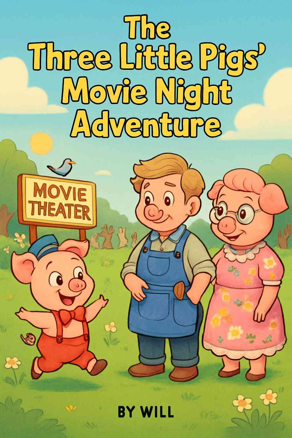 Cover of The Three Little Pigs' Movie Night Adventure
